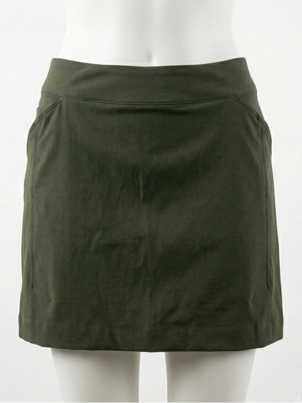 NWOT S.C. & CO. Olive Green Tummy Control Athletic Golf Tennis Skirt / Skort 10
